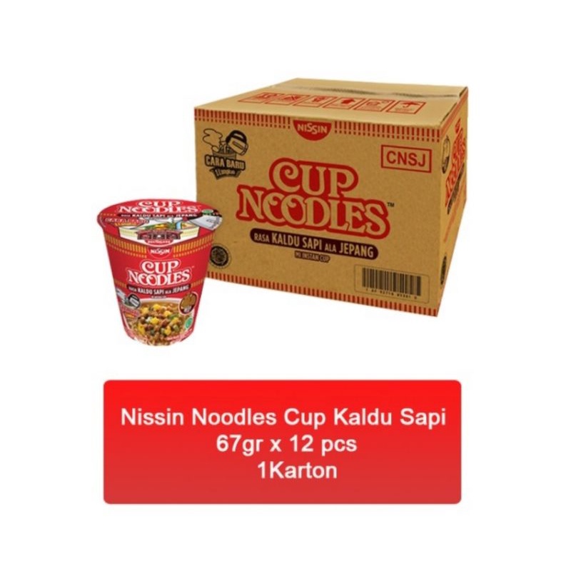 

Mie Ramen Kuah Nissin Noddles Cup Kaldu Sapi ala Jepang 67gr /12pcs/1Karton Best Seller