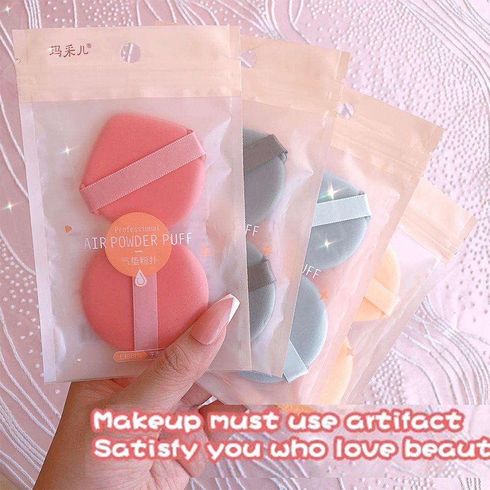 Mxbeauty Puff Kosmetik Lembut Portable Lembut Dua Sisi Bentuk Bulat Spons Makeup Basah Dan Kering