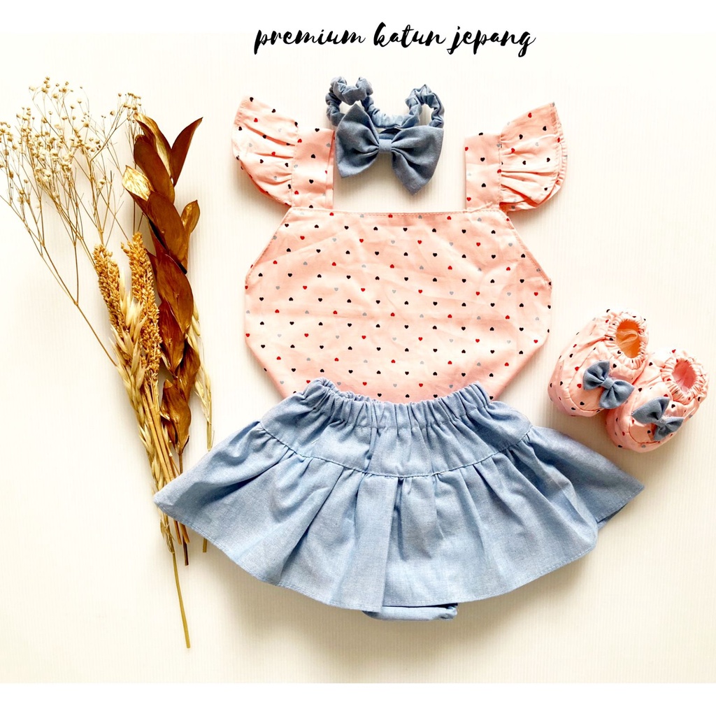 HAMPERS LAHIRAN GEMPITA / AUDREY / EUN JI gift set lahiran bayi kado baju bayi anak perempuan cewek terlaris lucu-pink LOVE