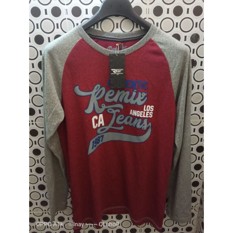 REMIX JEANS Kaos oblong Reglan Cowok