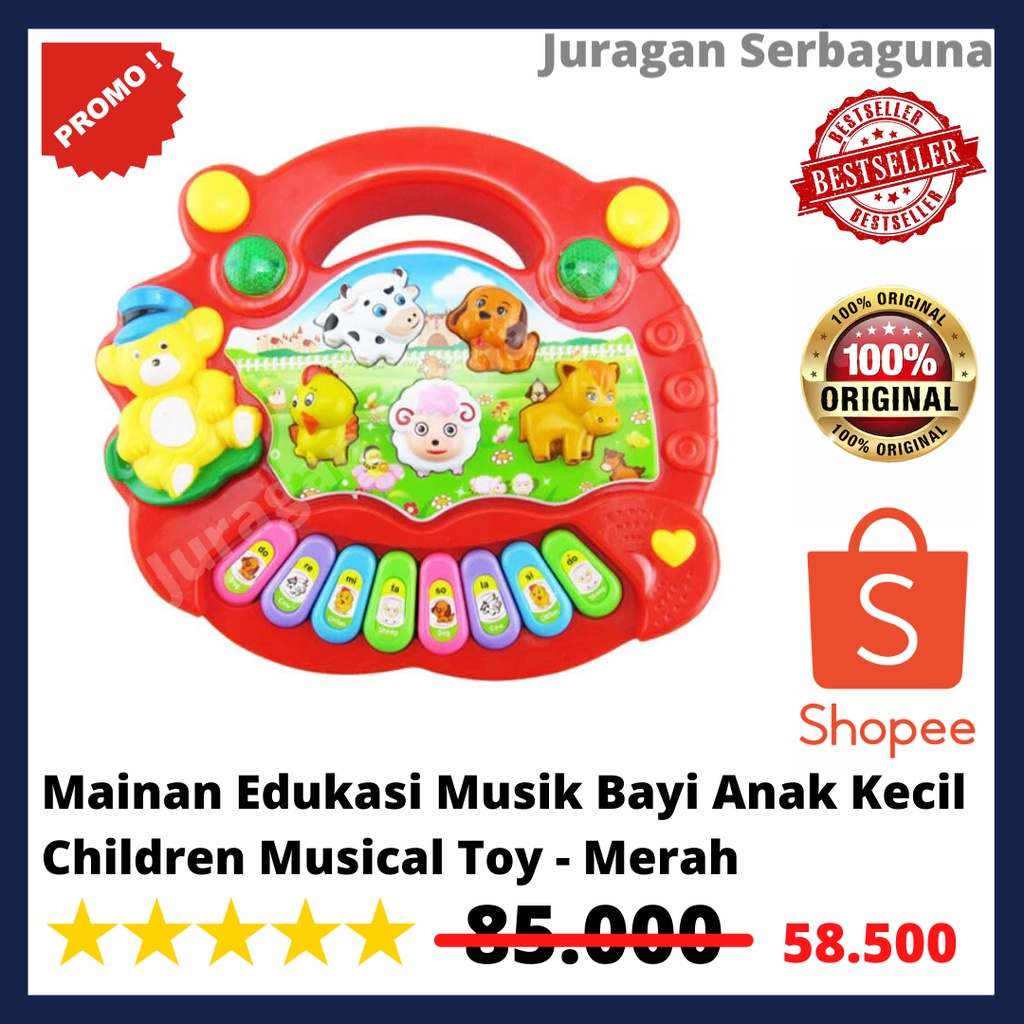 Mainan Edukasi Musik Bayi Anak Kecil Children Musical Toy - Merah