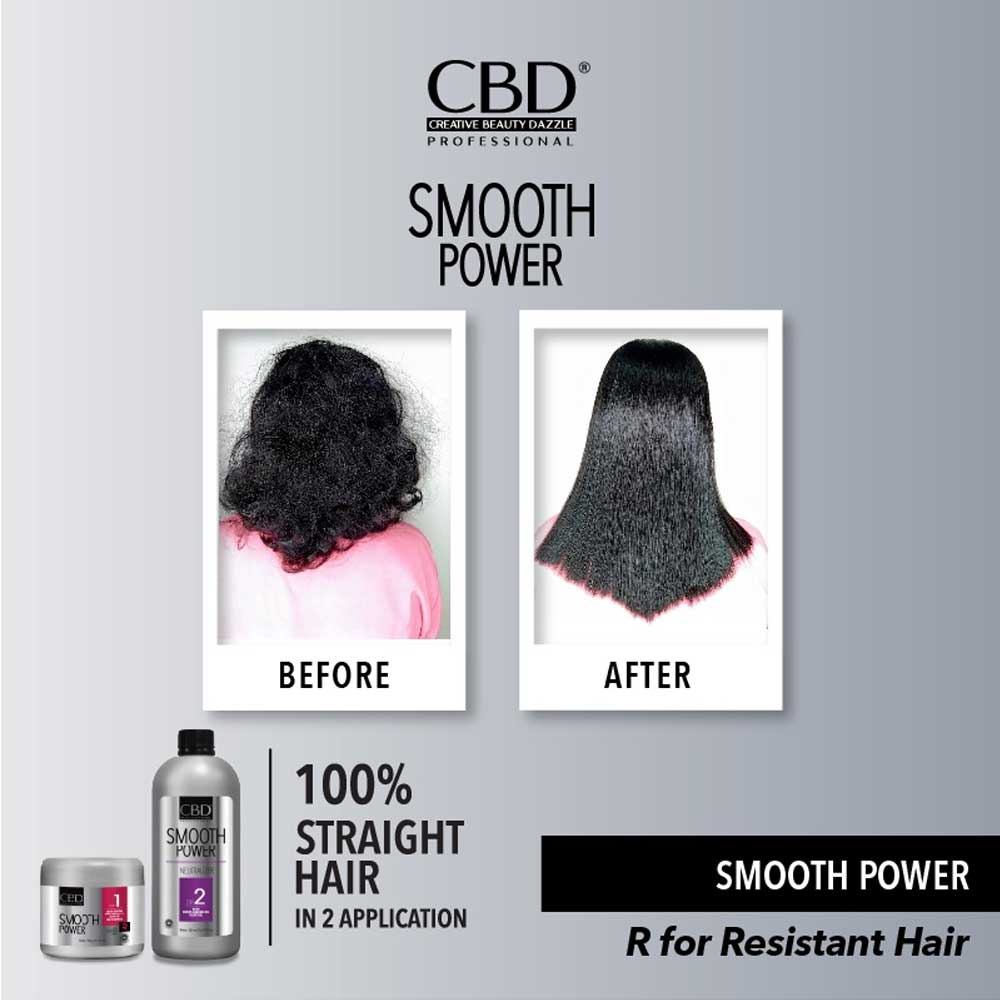 CBD Professional - Smooth Power Step 1 &amp; Step 2 Package - Paket Lengkap Pelurusan Rambut (500ml)