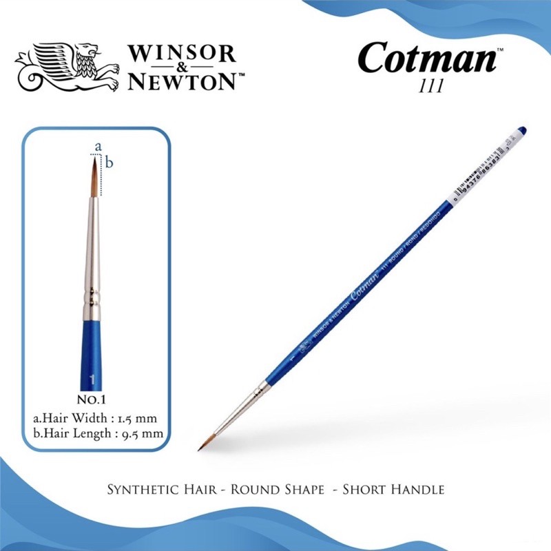 

Winsor & Newton Cotman Series 111 Round Synthetic Brush Kuas Lukis