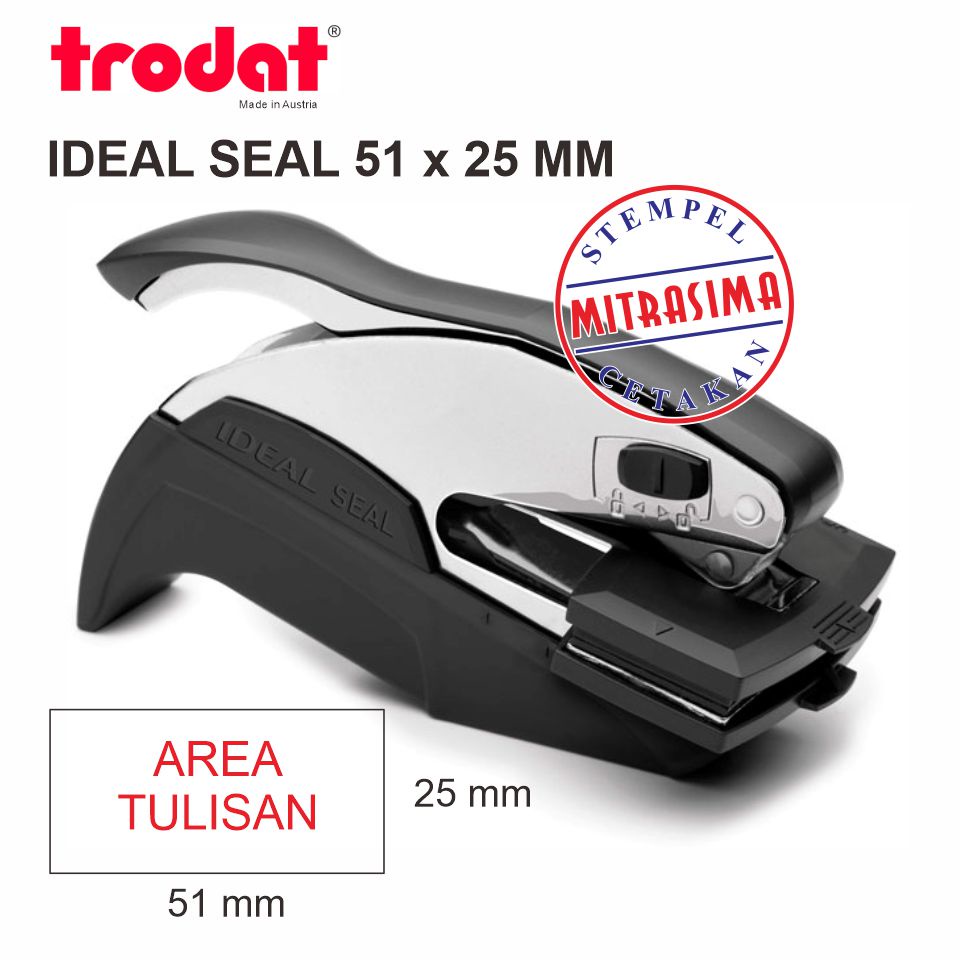 

Trodat Ideal Seal 51 x 25 mm ( Stempel Timbul / emboss persegi )