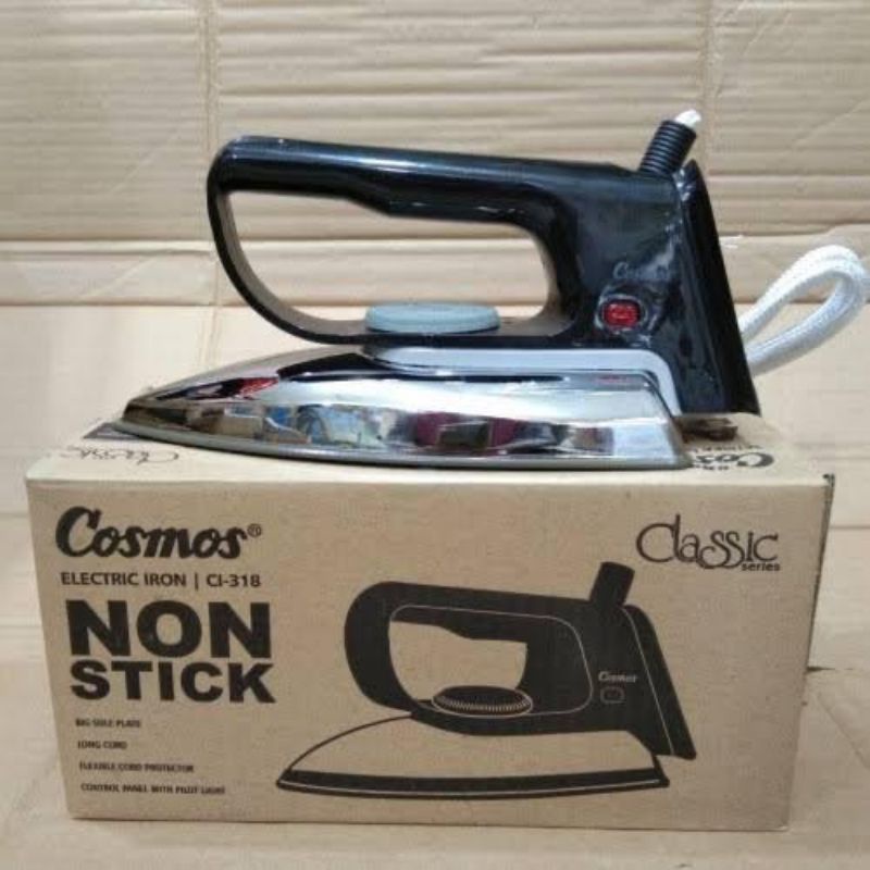 CI-318 SETRIKA NON STICK COSMOS / SETRIKA COSMOS NON STICK CI318 / PENGGOSOK PAKAIAN CI 318 COSMOS