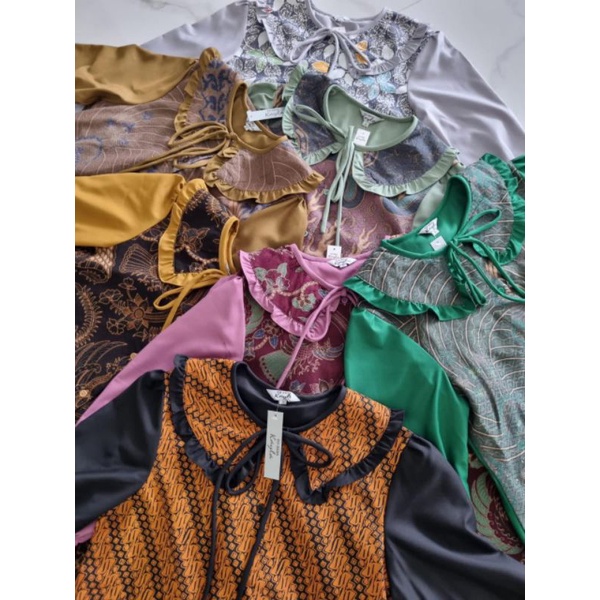 New tunik batik Kayla kerah korean