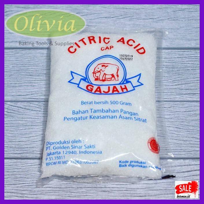 

RISAPE- CITRIC ACID CAP GAJAH CITRUN SITRUN 500GR REPACK -ASLIII.