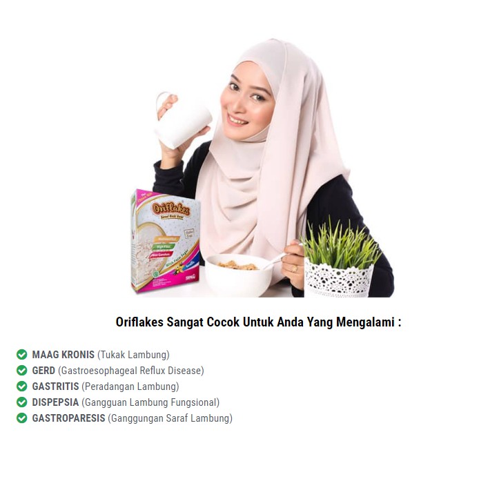 ORIFLAKES ORIGINAL 900 gram sereal umbi garut asam lambung maag gerd