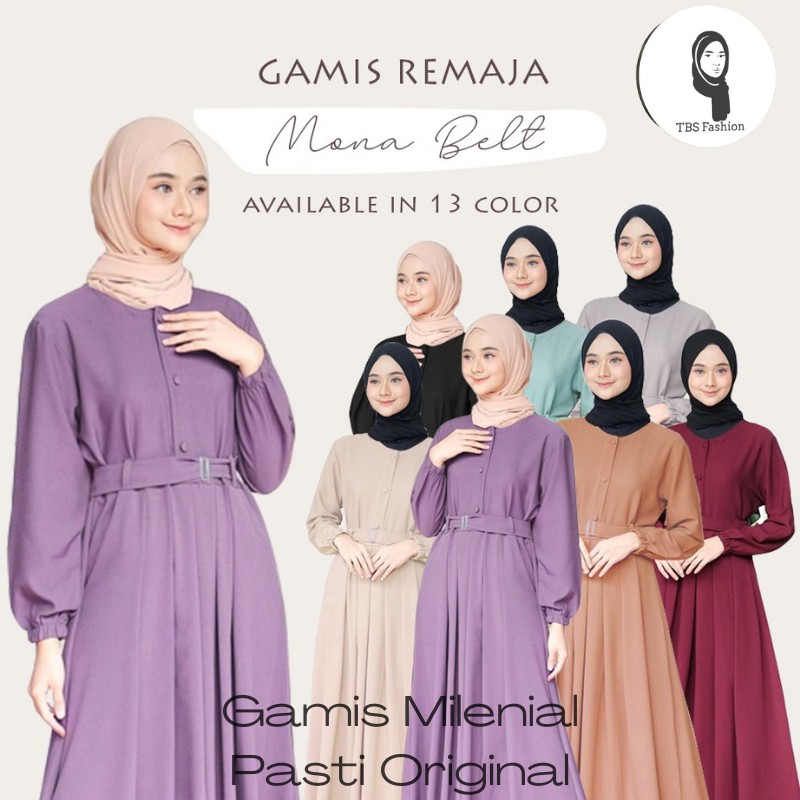 Gamis Remaja Wanita Baju Muslim Cewek Exsklusif Model Milenial Terupdate Unlimited Edition Acara Formal Kondangan Lebaran Bahan Kain Halus Adem Premium Quality-1