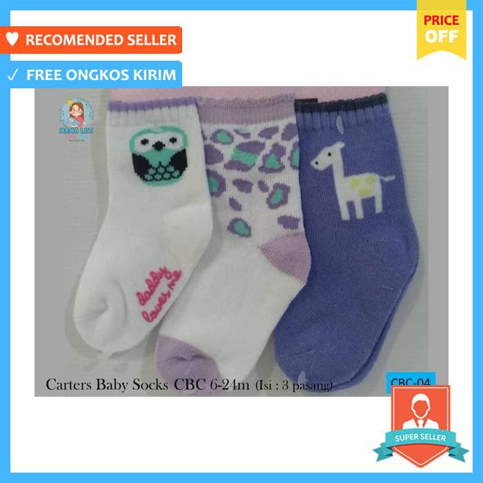 Carters baby socks 6 - 24m 3 pasang / kaos kaki baby girl baby boy - 12 - 24m cbc
