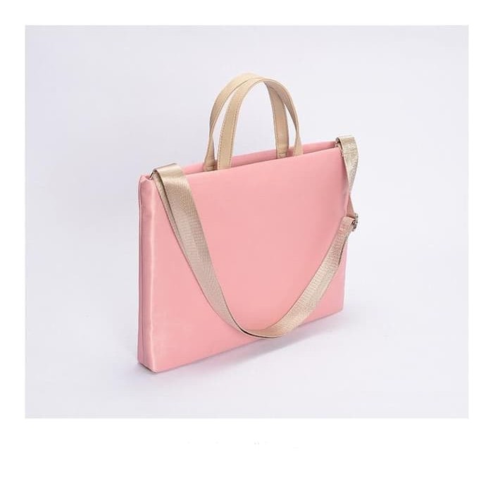 Tas Laptop Macbook Sleeve Selempang 13 inch Pink