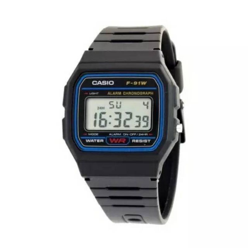Jam Tangan Digital Casio F-91W Rubber Water Resistant