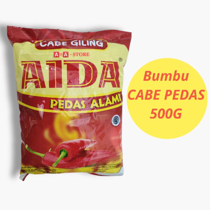 

Aida bumbu cabe giling, cabe bubuk pedas 500gr