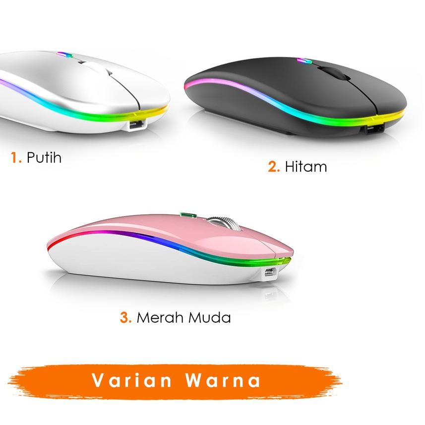 ❄ Giime.Id - Mouse Wireless Slim Ultra Ergonomis Silent Click Nyaman Digunakan Original Impor Garans