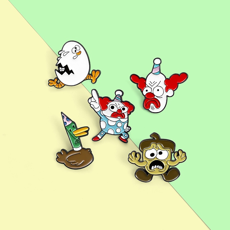 Pin Bros Bentuk Kartun Badut Bebek Untuk Hadiah Teman