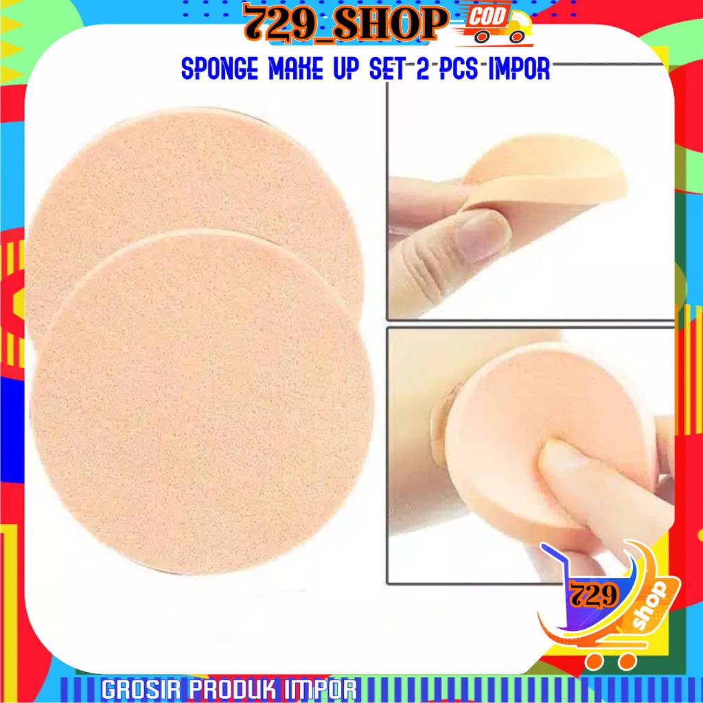 ISI 2 Spon Bedak Basah Korea Import / Sponge Make up Best Seller