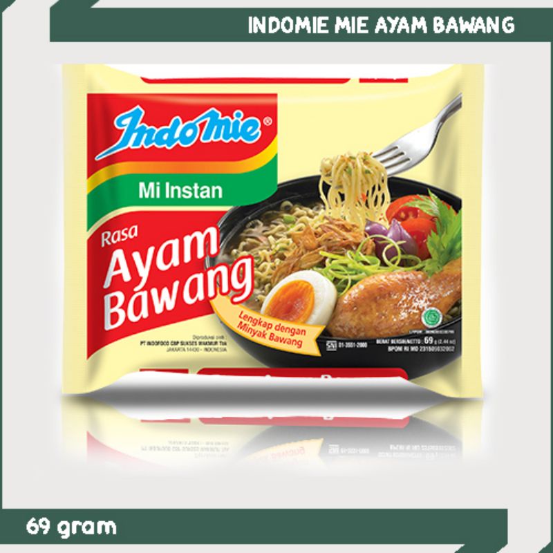 

Indomie Mie Instan Rasa Ayam Bawang 69gram