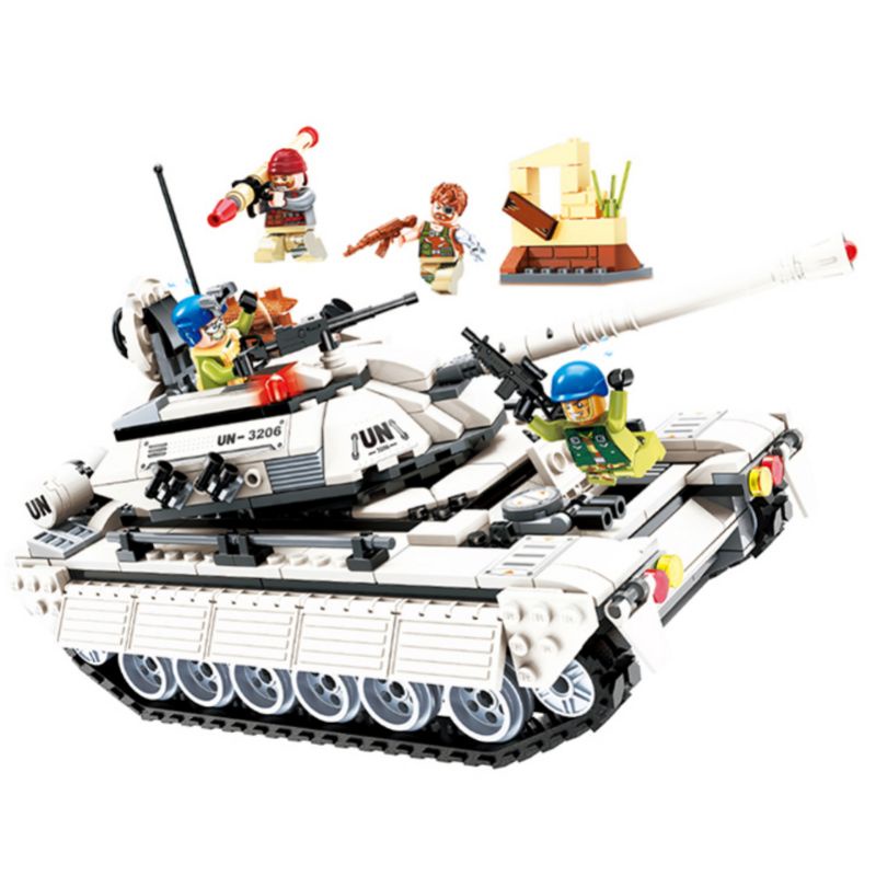 Mainan Tank Attak Army Thunder Mission Minifigure Brick Qman 3206