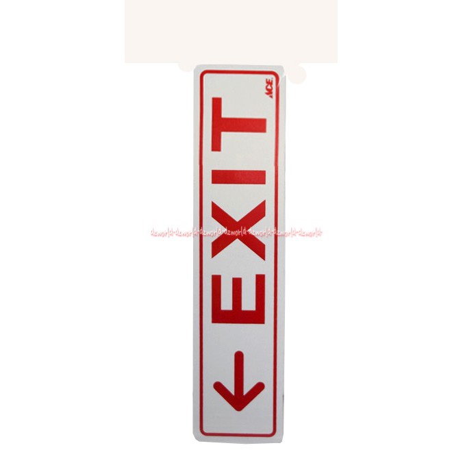 Stiker Exit Panah Kiri Sticker Eksit Mudah Diaplikasikan Pada Kaca Metal Atau Plastik Exits left