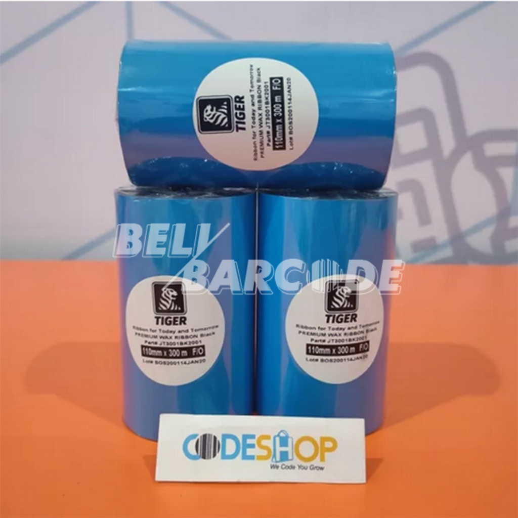 RIBBON PREMIUM WAX 110X300 MM -110MM X 300M ZEBRA/POSTEK/TSC