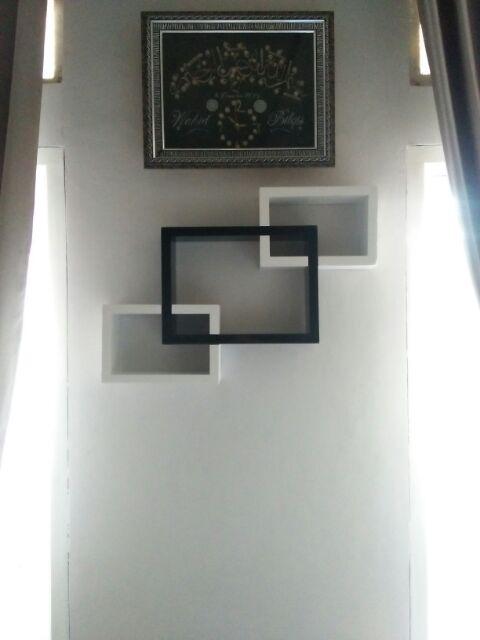 [bayar Di Tempat]rak Dinding Set Sambung 3 New Floating Shelves Lebar 10cm Sudut Bunga Dapur