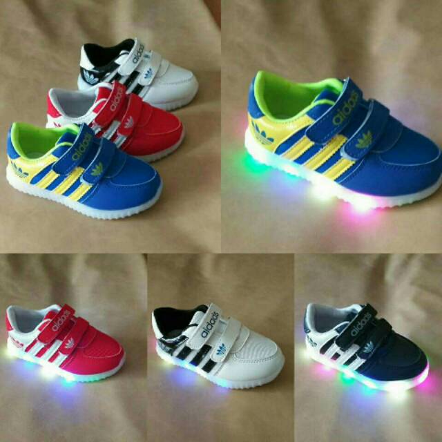 Sepatu LED Anak | Sepatu Lampu Anak | Sepatu Anak Murah | Sepatu Anak LED Adidas Gazella New