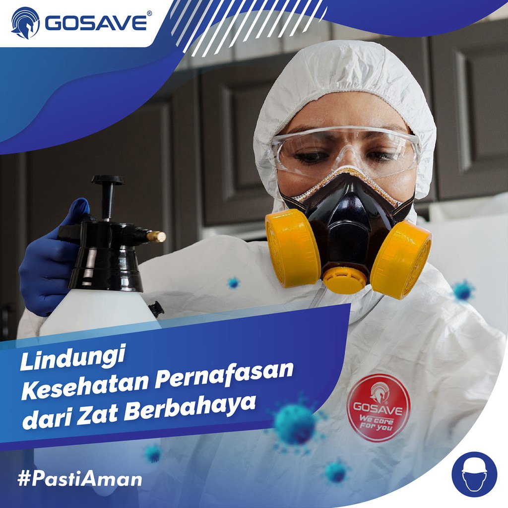 MASKER RESPIRATOR DOUBLE HALF MASK NP 306 DENGAN FILTER 2 PCS RC203