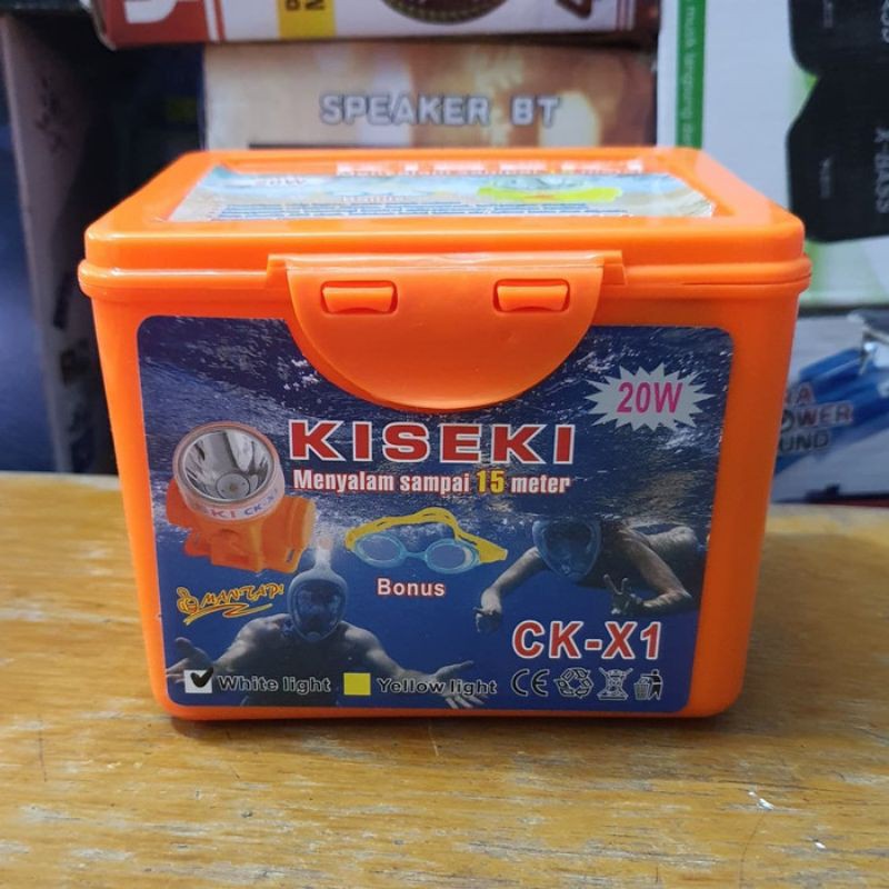 Senter Kepala Kiseki CK X1 20w Anti Air + Bonus Kacamata Renang