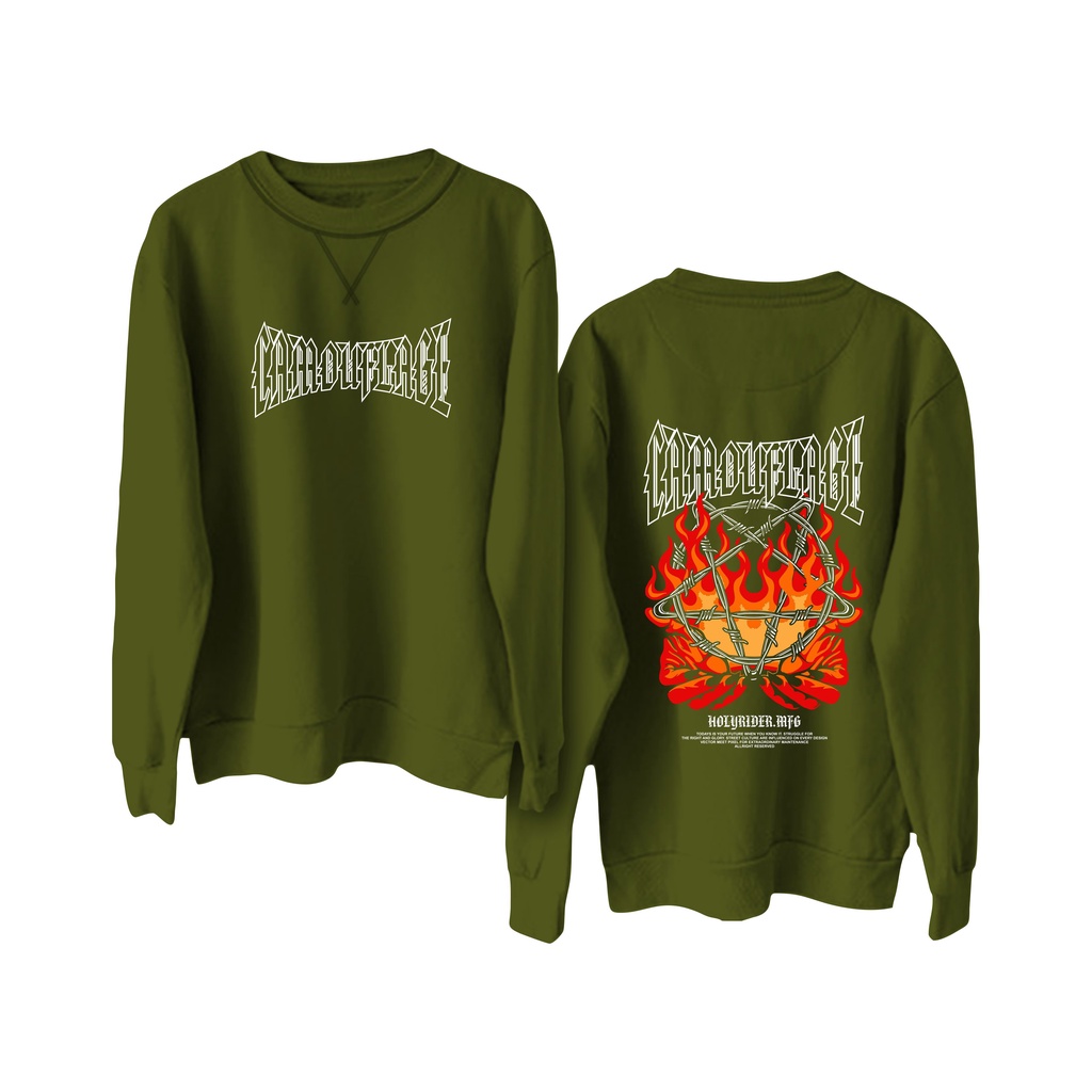 Holyrider Sweter Basic MFG || Crewneck sweatshirt sablon DTF  size M - XXL ( Pria &amp; Wanita )