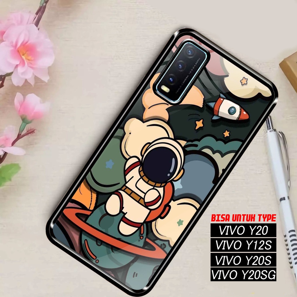 SRC - Case Vivo Y20 Y12S Y20S Y20S (G) Motif Nasa Galaxy Astronot Casing Hardcase Premium Glossy 2D 