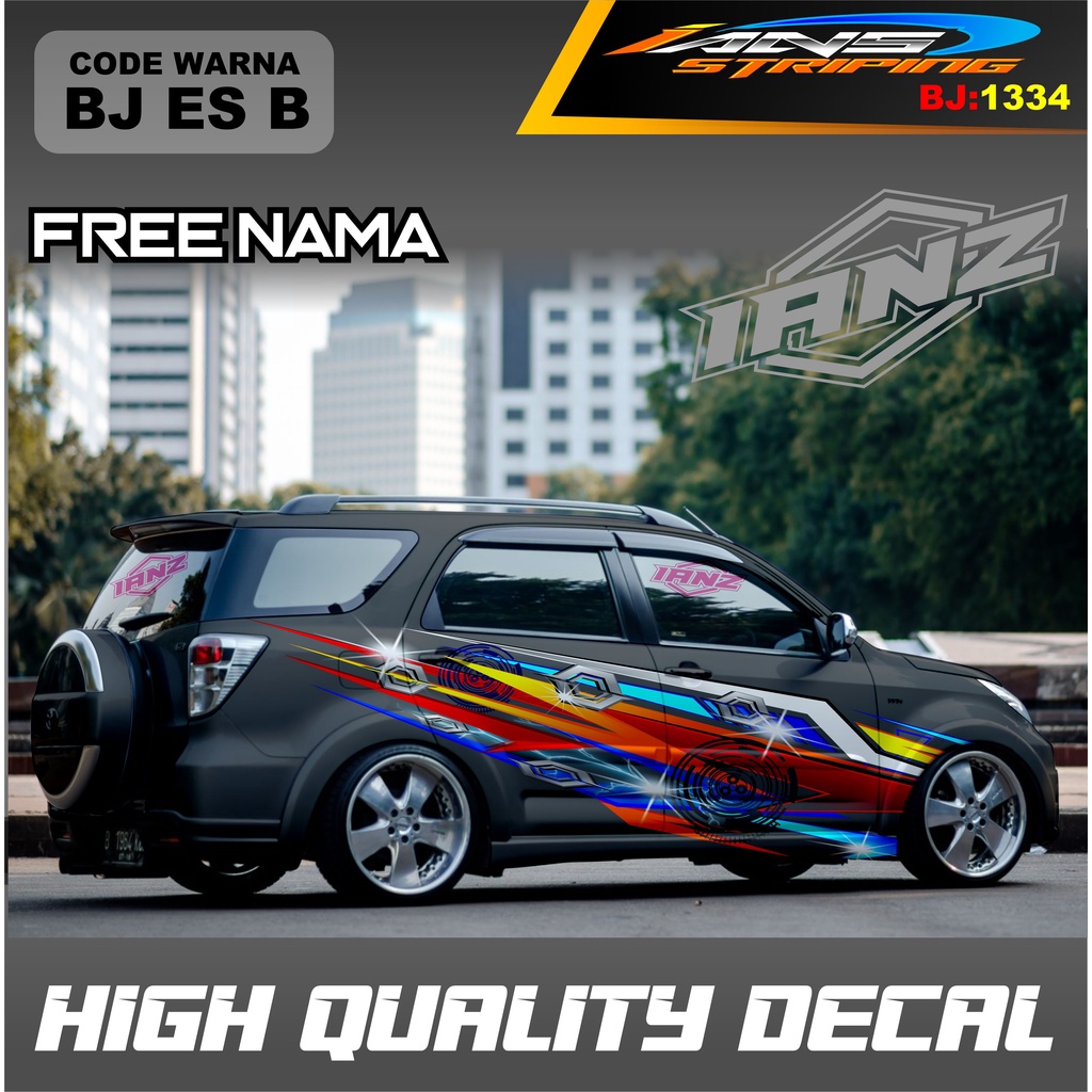 VARIASI STIKER MOBIL TERIOS TERBARU / DECAL STIKER AVANZA VELOZ / STICKER MOBIL KEREN