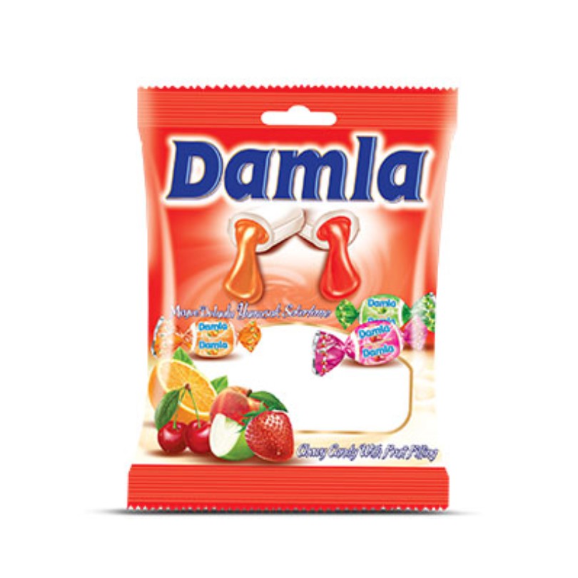 

Damla Tayas Strawberry Apple Orange Assorted Mix Chewy Candy Permen