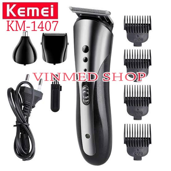 Alat Cukur Kemei KM-1407 Clipper 3 in1 Alat cukur rambut charger