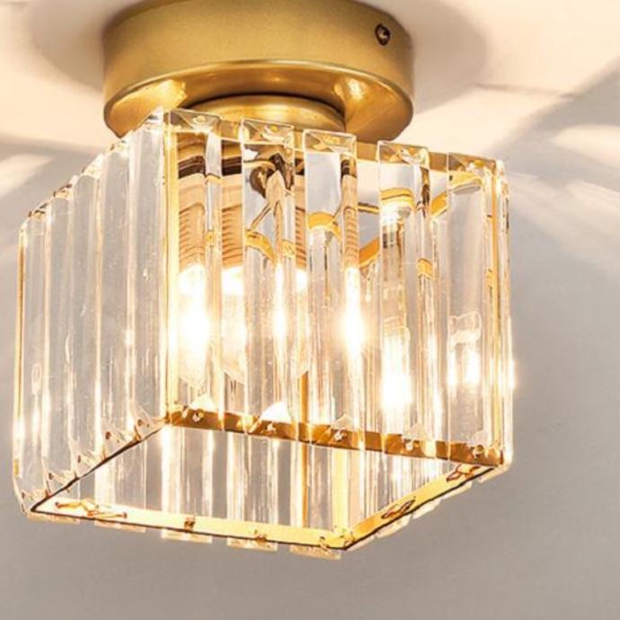 팝 Lampu Kristal Minimalis / Lampu Kristal Plafon Rumah / Lampu Plafon / Lampu Ceiling Kristal Kotak 