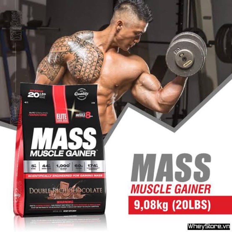 ELITE LABS MASS MUSCLE GAINER 20 LBS SUPLEMEN MAKANAN KESEHATAN PROTEIN ISOLATE NON SERIOUS MASS