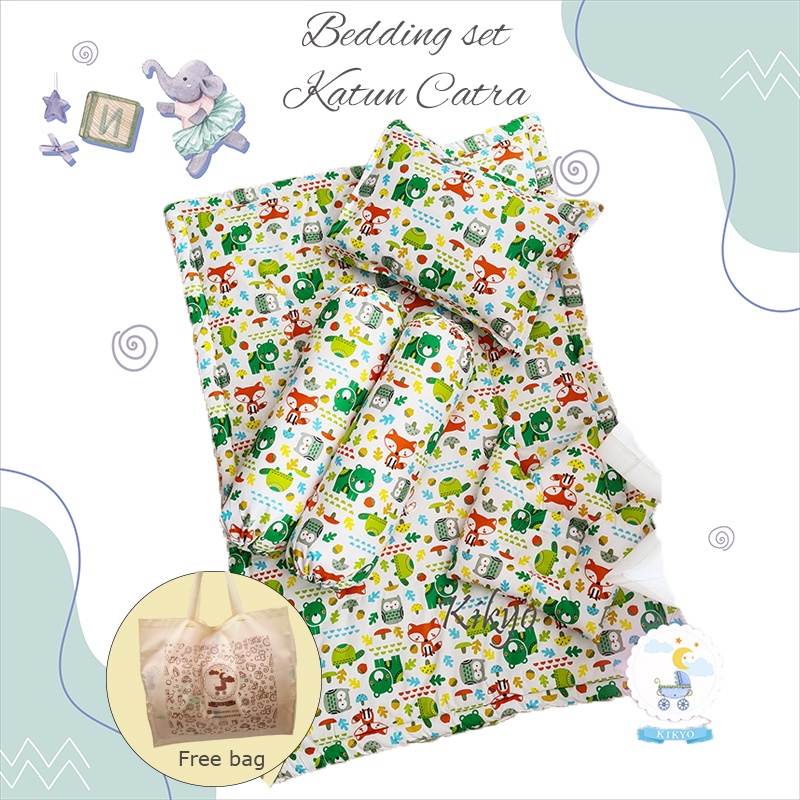 Bedding set baby go green / baby bedding / selimut bayi / bedding set bayi