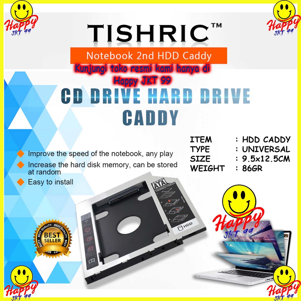 [ HAPPY JKT 99 ] SSD HDD CADDY SLIM 9.5MM ORIGINAL