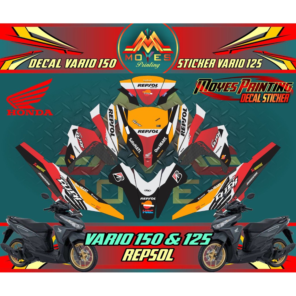 decal motor vario 150 & 125 stiker decal motor full body vario decal stiker motor vario 150 & 125