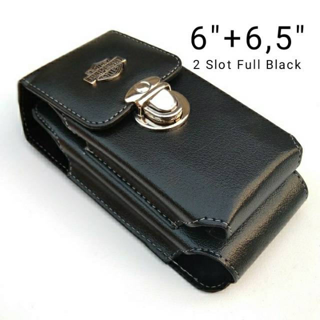 DOMPET HP PRIA 2 SLOT KULIT SINTETIS