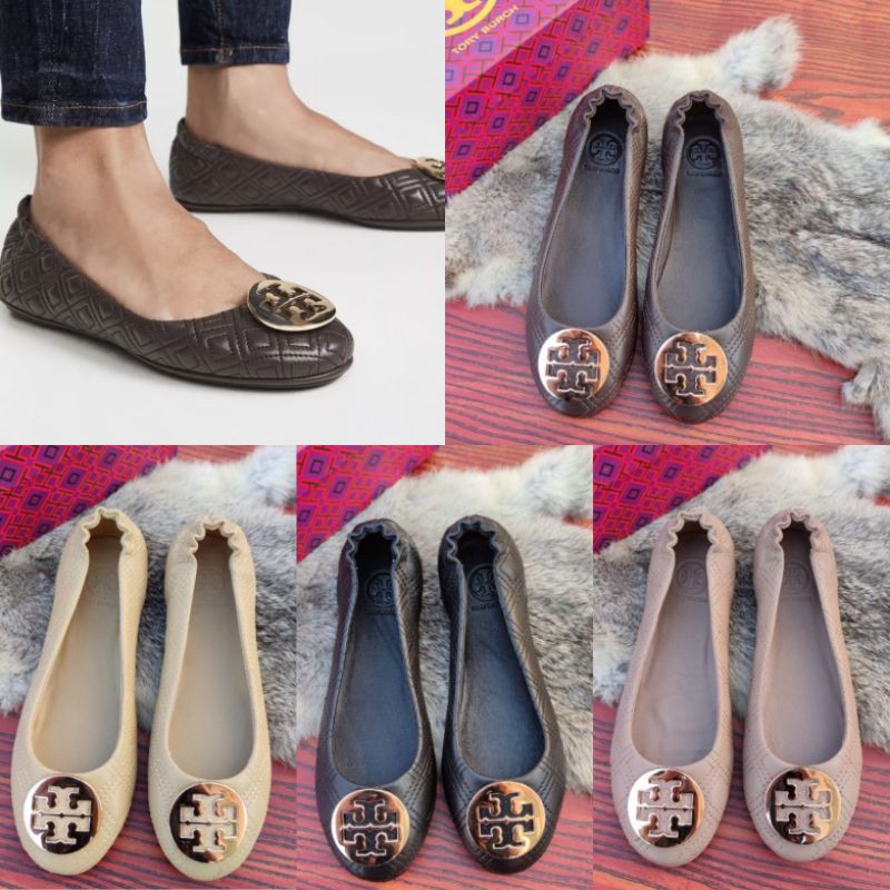 Sepatu Flat Wanita Tory B*rch Quilted  Minnie Flat Shoes