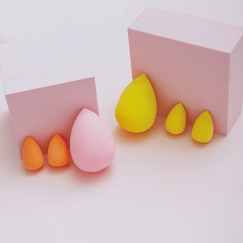 [3 Pcs Set Mix Color Makeup Sponge Blender] [Latex-Free Foundation Blending Sponge] [Cosmetic Puff For Applying Powder,Cream,Liquid]