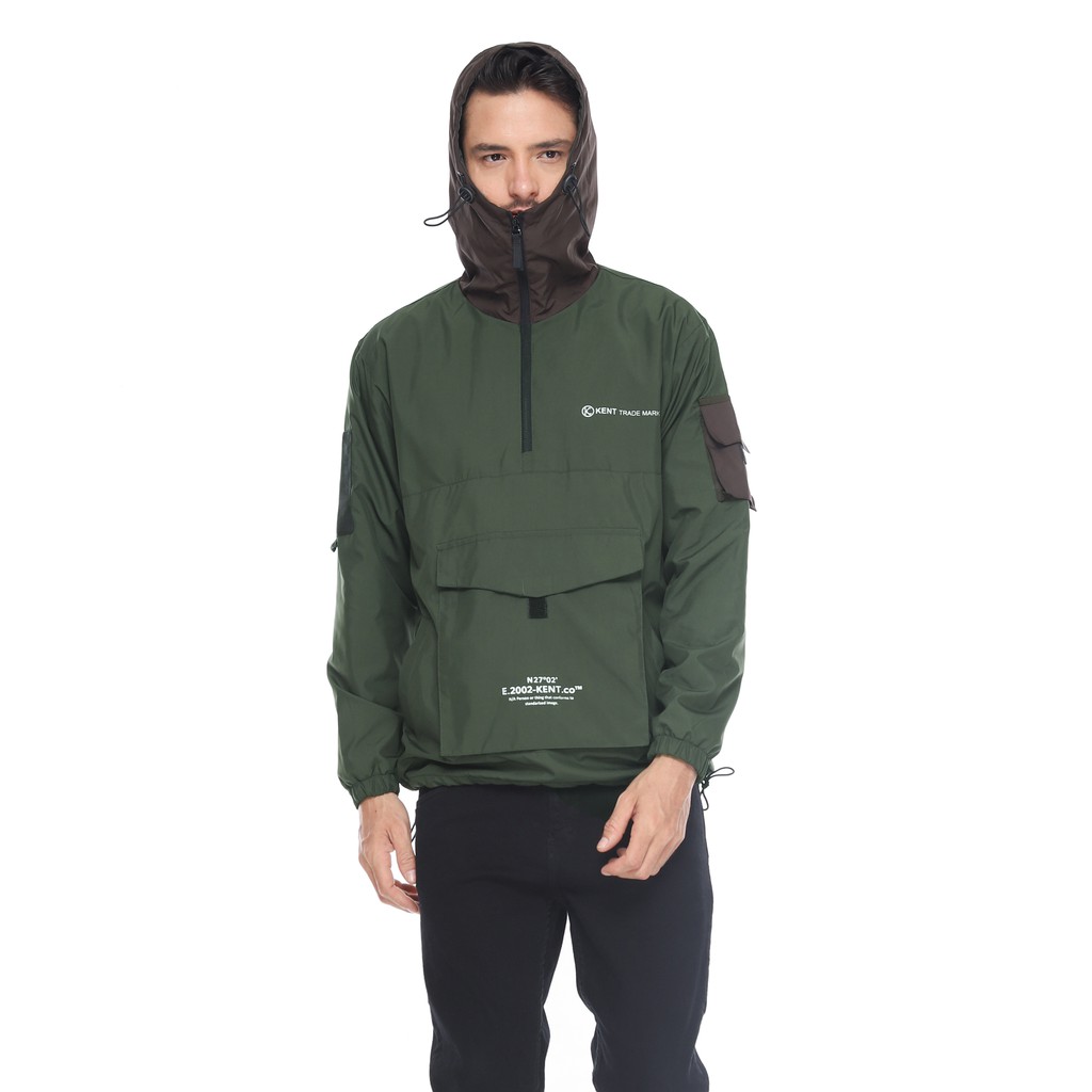 Kent Jaket Pria Outdoor Parka Cougle Original Hijau Army