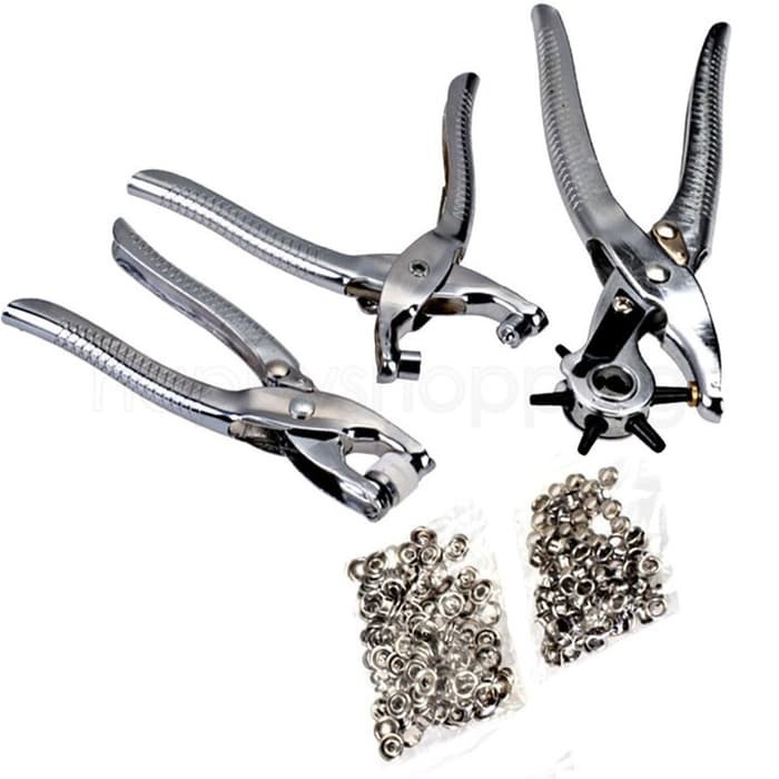 

OKE BGT !! 3pcs Rotary Tool Leather Hole Punch & Grommet / Pembolong sabuk