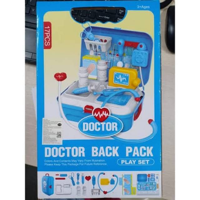 Mainan Doctor Set Back Pack - Tas Koper Medical Dokter Anak Edukatif