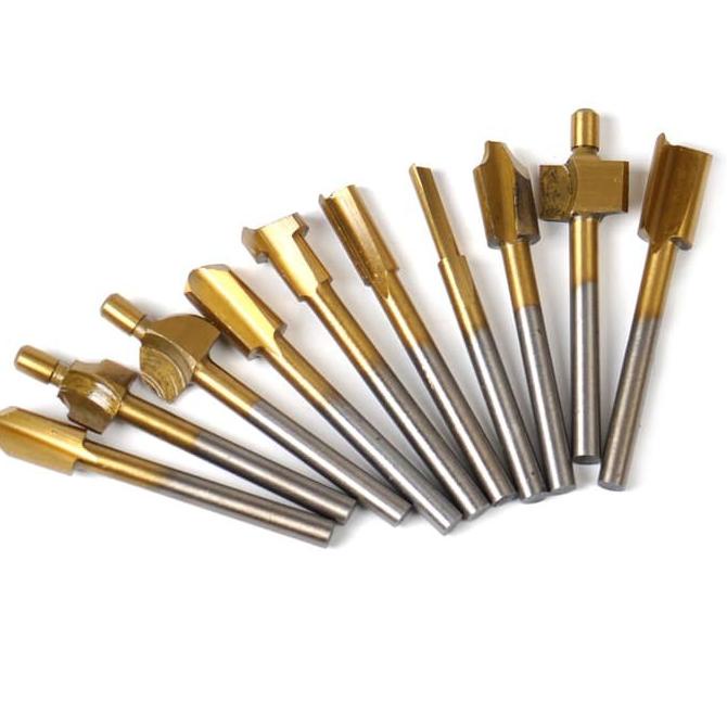 [KODE BARANG 52] set 10pcs mata bor ukir mini router profil kayu dremel mini grinder