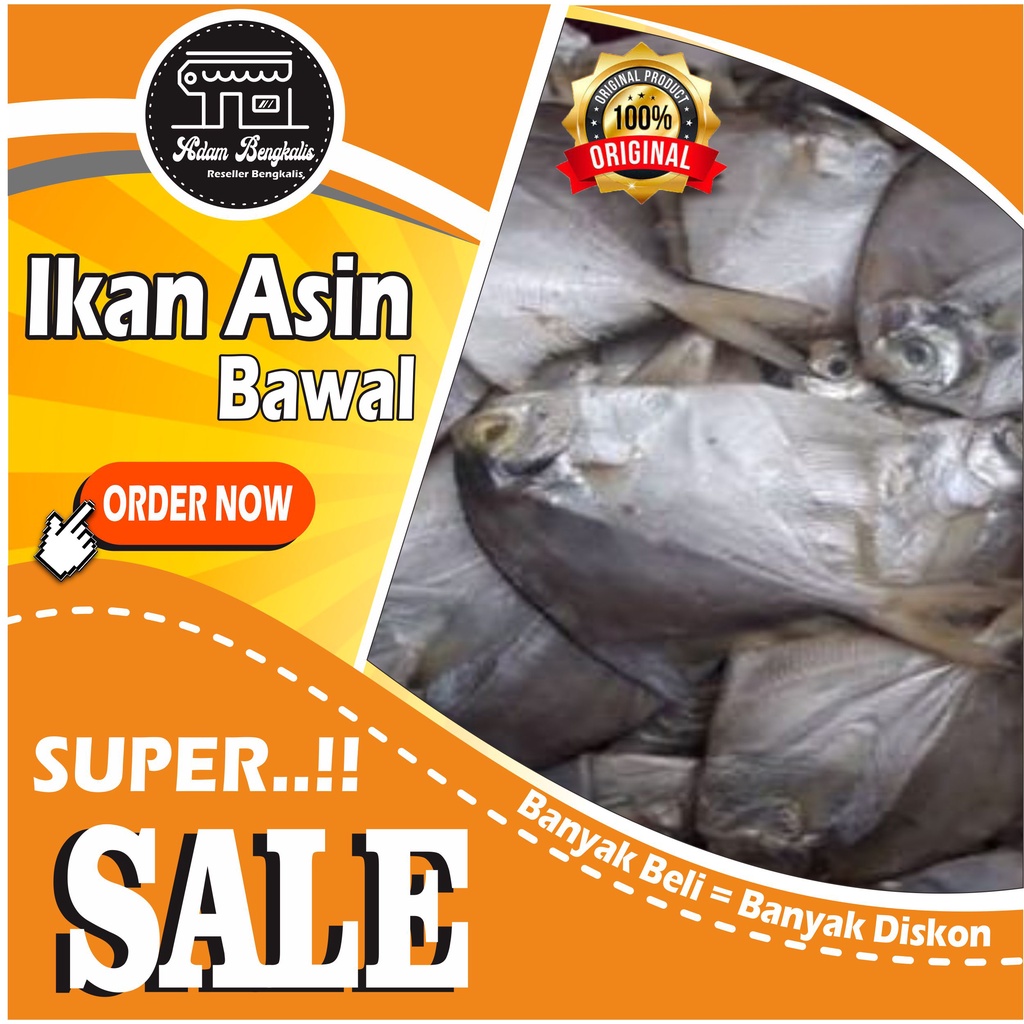 

Ikan Asin Bawal Fresh dari laut Pulau Bengkalis - Pelengkap Makanan penyedap rasa makan kemasan 1kg