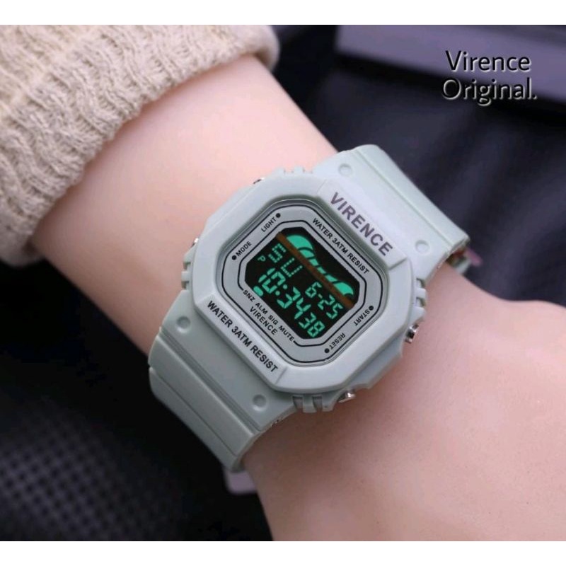 Jam Tangan Virence Digital Led Rubber Jam Tangan Terlaris Best Seller Jam Tangan Pria Wanita