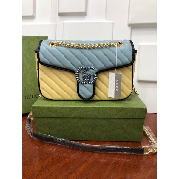Gucci Marmont Combi Cevron Semi Premium