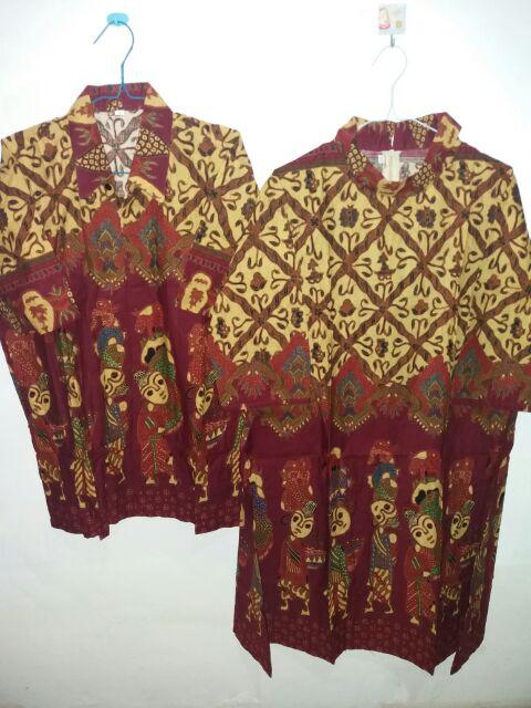 Qnunbatik Sarimbit/couple Batik Tunik/atasan/terusan Nerisa