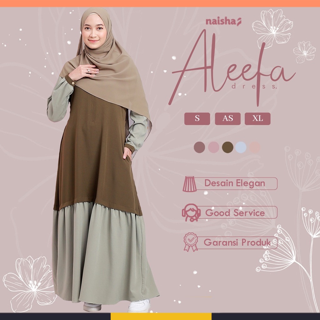 Aleefa Dress by Naishaofficial / Gamis Aleefa Naisha Hijrah